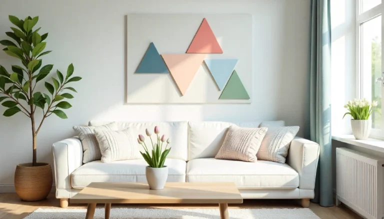 A cozy living room decorated with budget-friendly crafts, handmade wall art, and natural textures showcasing inspiring DIY Home Decor Ideas.