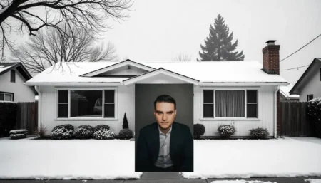 Ben Shapiro House: Aerial view of a luxurious Spanish Colonial Revival mansion in Boca Raton, Florida, featuring a sprawling estate with a private pool and lush landscaping.