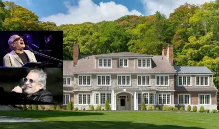 Donald Fagen standing outside his Upper East Side Manhattan home, the Steely Dan co-founder's property contributing to his $50 million net worth in 2025.