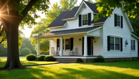 The Black and White Farmhouse Look That’s Taking Over 2025 (And How to Get It for Less) Charming Black and White Farmhouse living room featuring rustic wooden accents, cozy textures, and monochrome decor elements in a bright, inviting space.