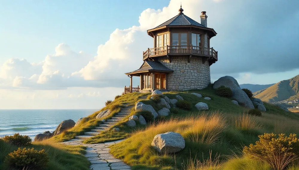 Water Tower House: Engineering, History & Whimsical Interiors of the 87-ft Landmark Exterior view of the iconic Water Tower House in Seal Beach, showcasing its towering structure, panoramic deck, and unique converted architectural design.