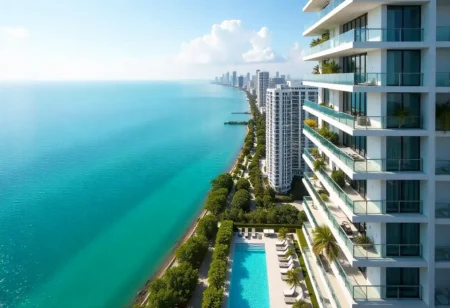 EOS Wellness Real Estate Miami LLC: Inside the Mystery Buyer Modern luxury building representing EOS Wellness Real Estate Miami LLC and its focus on wellness-inspired real estate in Miami.