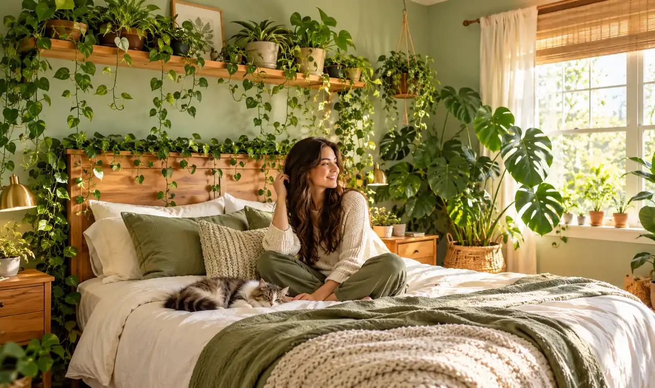 17 Bedroom Vine Ideas for Walls, Shelves and Headboards