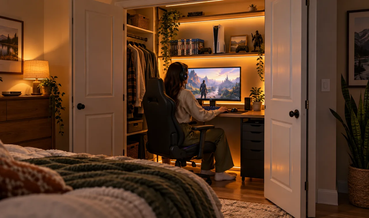 15 Closet Gaming Setup Ideas for Surprisingly Small Spaces