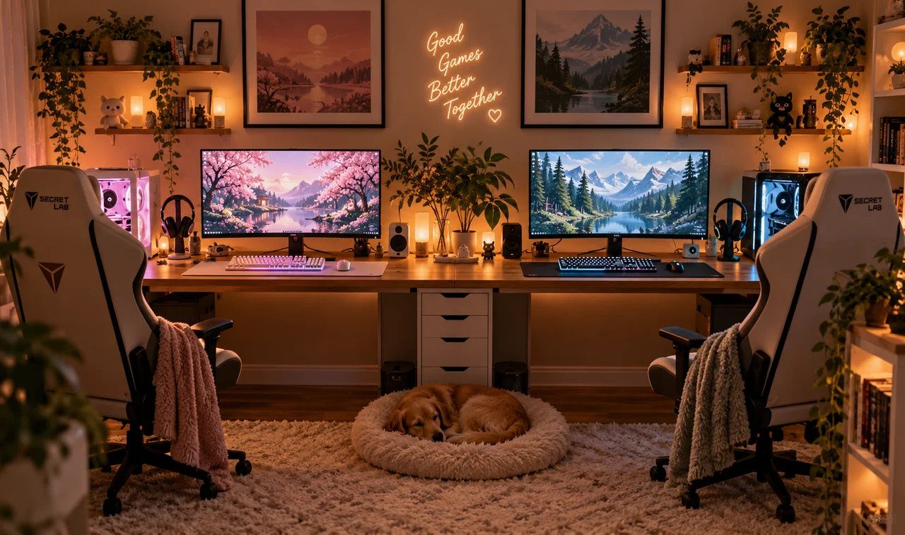 15 Dual Gaming Setup Ideas for Couples and Shared Rooms