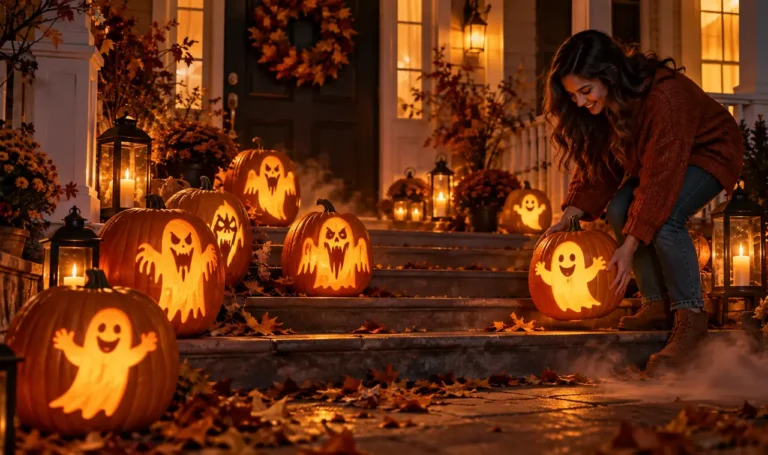 17 Ghost Pumpkin-Carving Ideas From Friendly to Frightening