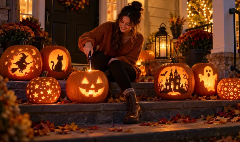 20 Glowing Pumpkin-Carving Ideas That Look Better at Night