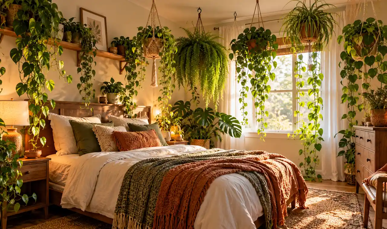 20 Hanging Plant Ideas That Make a Bedroom Feel More Alive