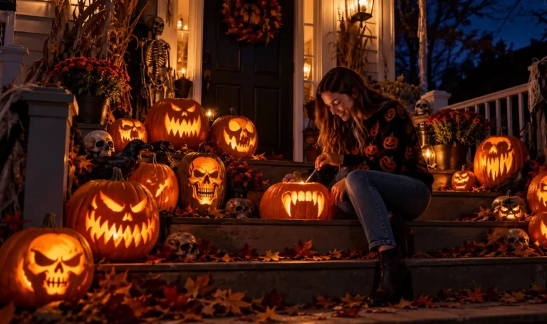 20 Scary Pumpkin-Carving Ideas for a Frightful Front Porch