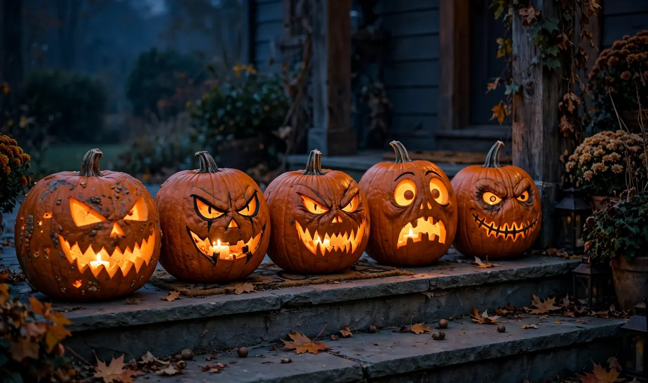 21 Spooky Pumpkin Faces That Look Amazing at Night