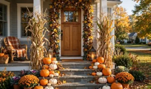 15 Thanksgiving Door Decoration Ideas Beyond a Wreath