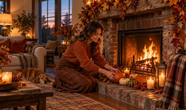 18 Thanksgiving Fireplace-Hearth Ideas for a Cozy Fall Display