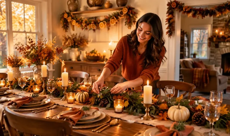 15 Thanksgiving Garland Ideas for Tables, Shelves and Doorways