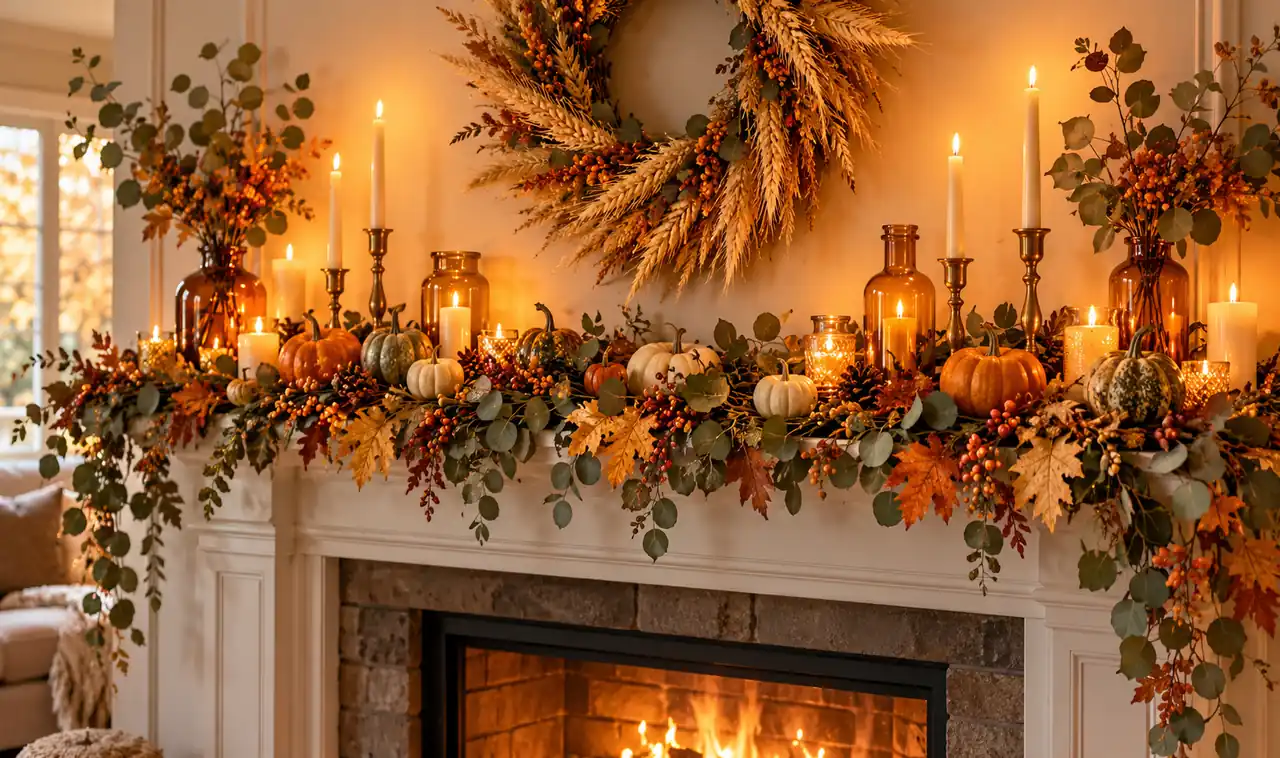 15 Thanksgiving Mantel Décor Ideas for a Warm Fall Display