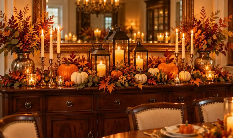 17 Thanksgiving Sideboard Décor Ideas for a Beautiful Dining Room