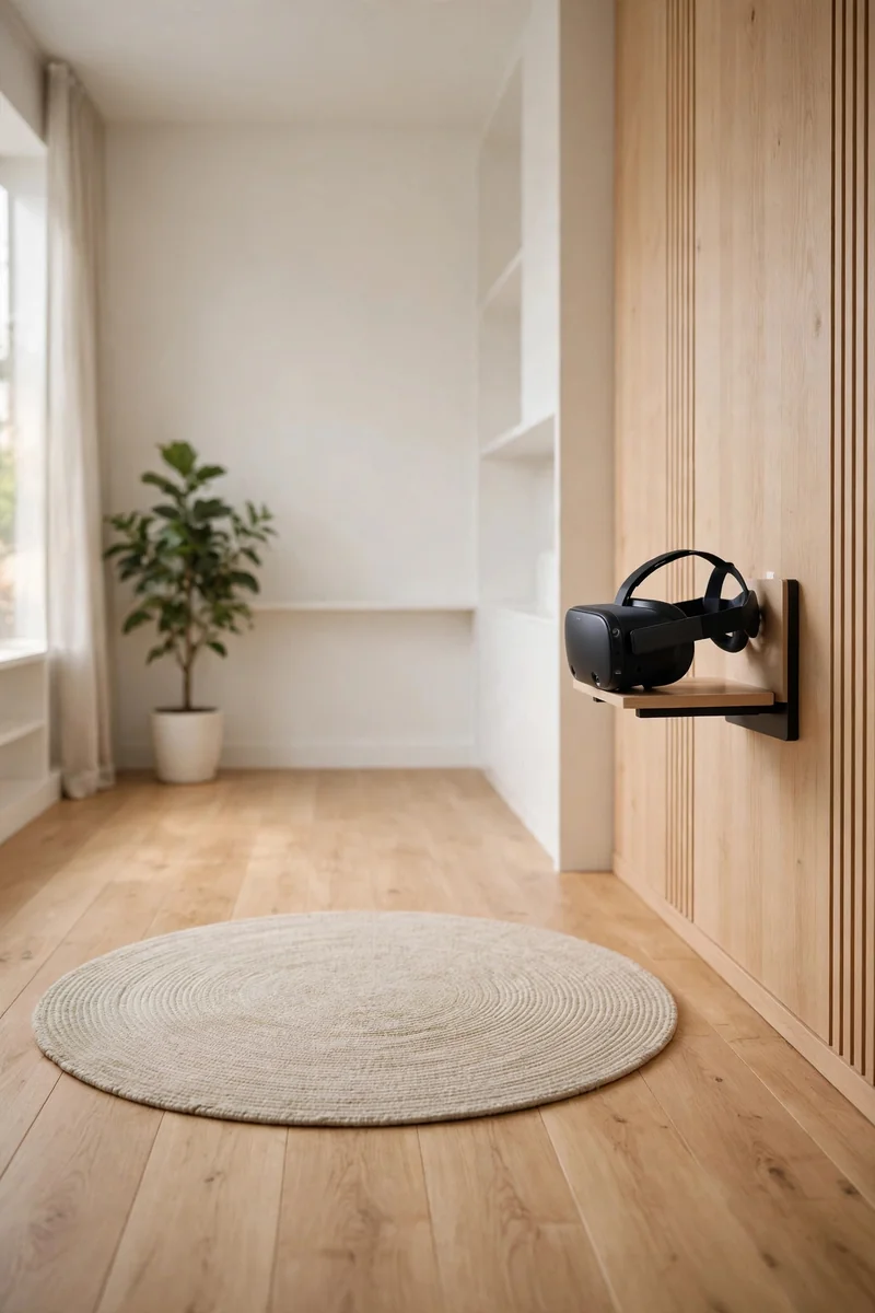 Clutter-free VR play zone with clear floor